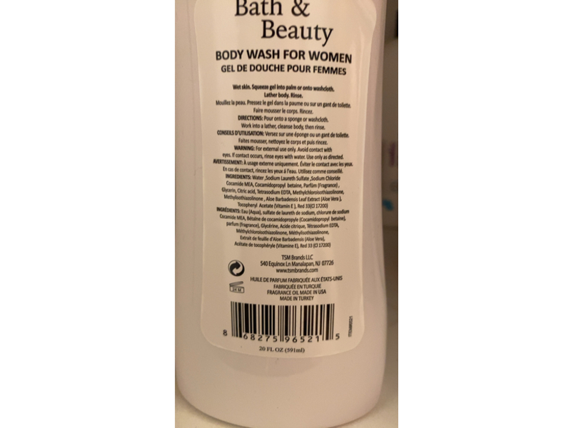 Bath & Beauty Body Wash, Cherry Blossom, 20 fl oz/591 mL
