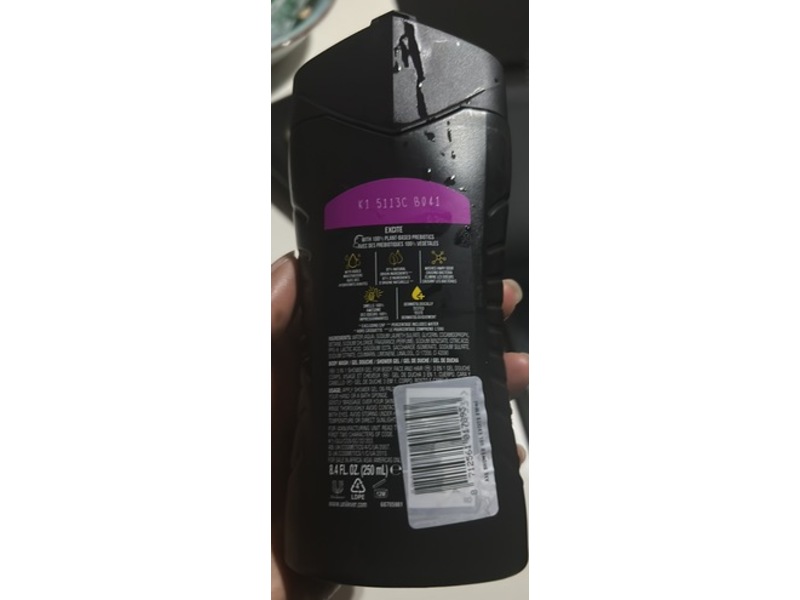 AXE Excite 3 In 1 Body, Face & Hair Wash, Crisp Coconut & Black Pepper Scent, 8.4 fl oz/250 mL