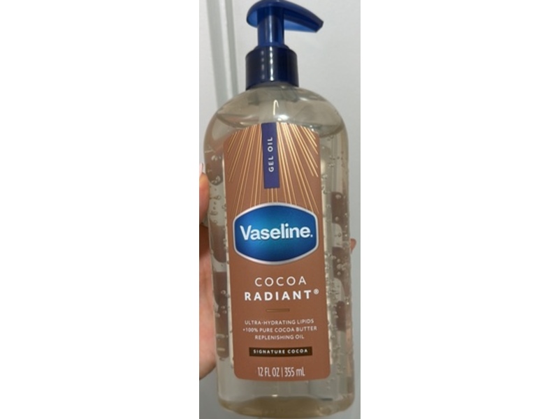 Vaseline Cocoa Radiant Body Gel Oil, Signature Cocoa, 12 fl oz/355 mL