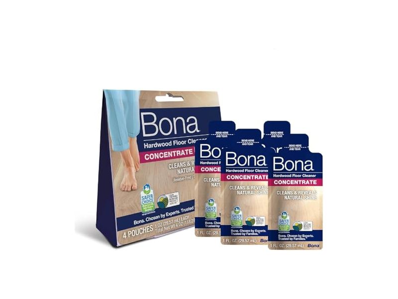 Bona Hardwood Floor Cleaner Concentrate, 1 fl oz/30 mL, Pack Of 4