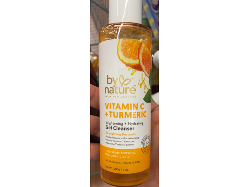 By Nature Vitamin C+ Turmeric Brightening + Hydrating Gel Cleanser, 7 oz/200 g