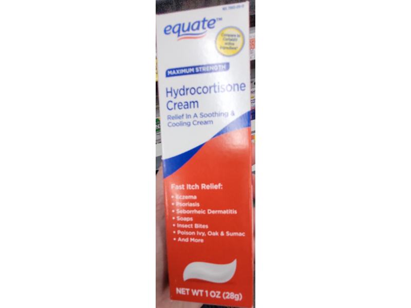 Equate Itching Relief Cream Hydrocortisone, 1 oz/28 g