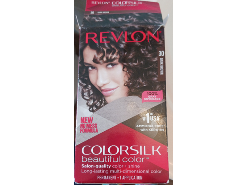 Revlon Colorsilk Beautiful Color Long - Lasting Multi - Dimensional Color, 30 Dark Brown, 1 Application