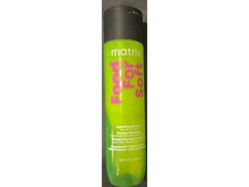 Matrix Food For Soft Hydrating Shampoo, Avocado Oil & Hyaluronic Acid, 10.1 fl oz/300 mL