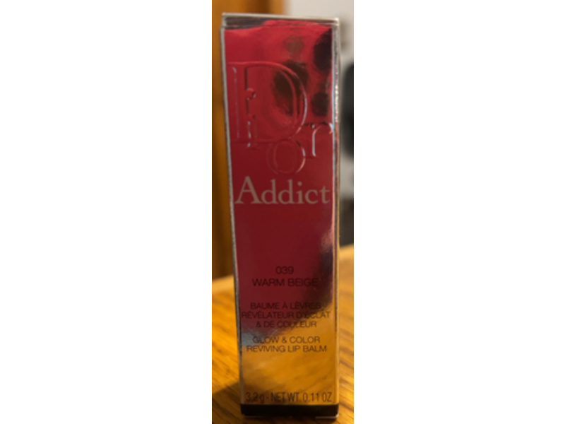 Dior Addict Glow Color Reviving Lip Balm, 039 Warm Beige, 0.11 oz/3.2 g