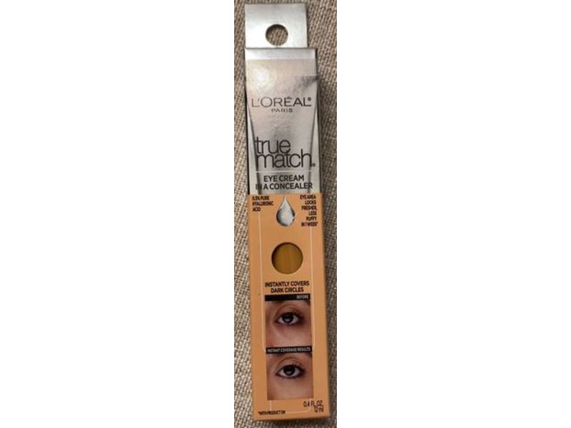 L'Oreal Paris True Match Eye Cream In A Concealer, C5-6 Medium, 0.4 oz/12 mL