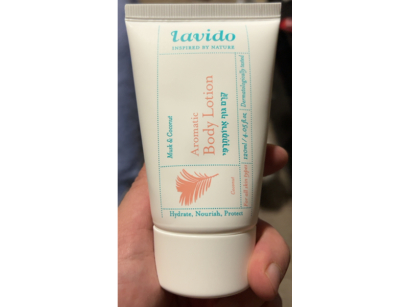 Lavido Aromatic Body Lotion, Musk & Coconut, 4.05 fl oz/120 mL