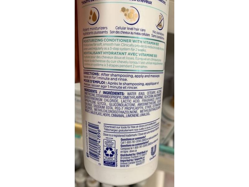 Dove Hair Therapy Dry Scalp Care Conditioner, 13.5 fl oz/400 mL