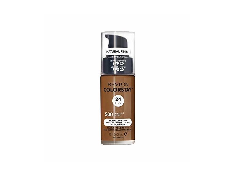 Revlon Colorstay Longwear Makeup, 500 Walnut SPF 20, 1 fl oz/30 mL