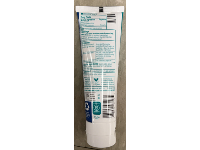 Tom's Of Maine Kid's Natural Fluoride Anticavity Toothpaste, Silly Strawberry, 5.1 oz/44 g