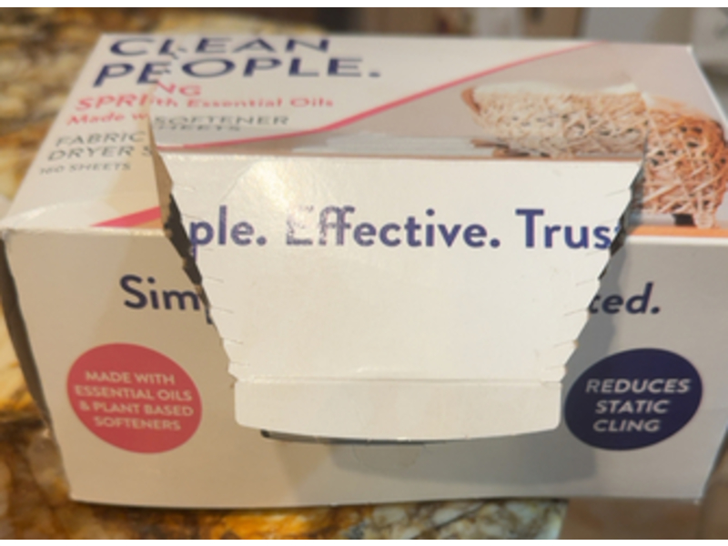 The Clean People Spring Fabric Softener Dryer Sheets, 160 Count