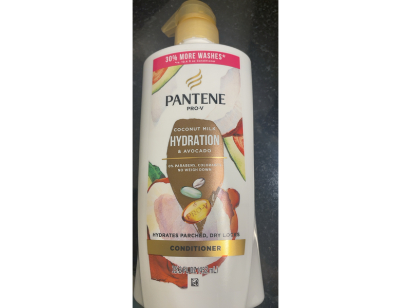 Pantene Pro-V Conditioner, Coconut Milk & Avocado, 15.2 fl oz/452 mL