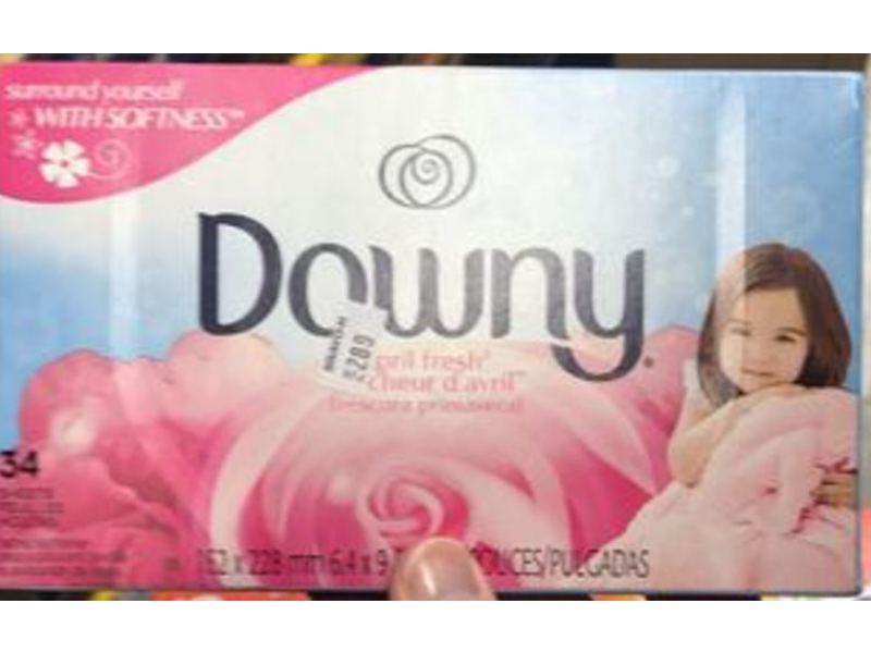 Downy Fabric Softener Sheets, April Fresh, 34 Sheets