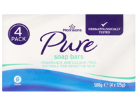 Morrisons Pure Soap Bars, 125 g, Pack Of 4 - Image 2