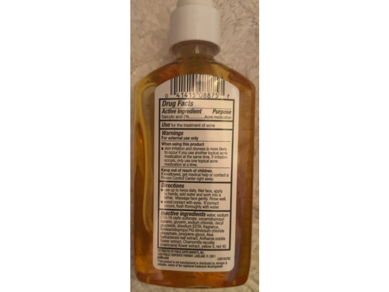 Publix Acne Wash, Salicylic Acid, 6 fl oz/177 mL
