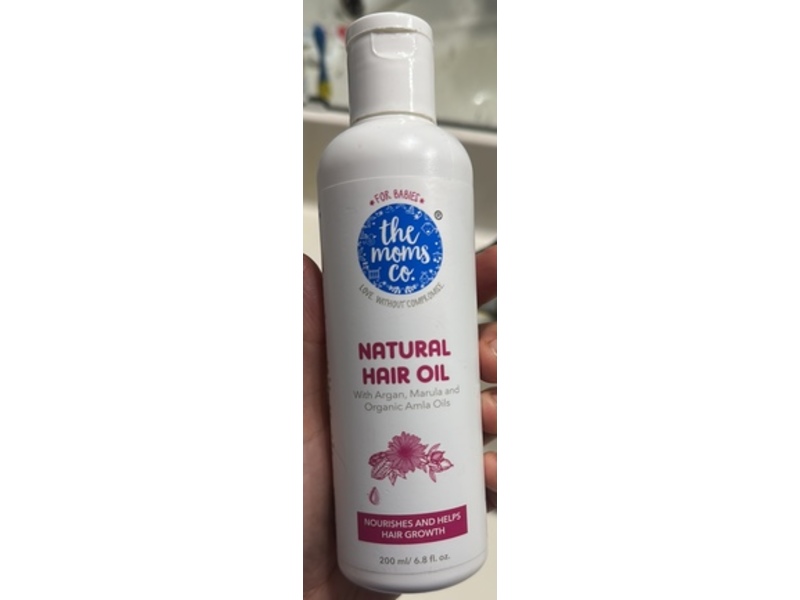 The Moms Co. Natural Hair Oil with Argan, Marula and Organic Amla Oils, 6.8 fl oz/200 mL