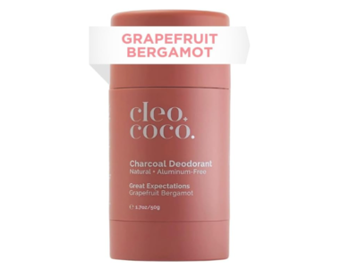 Cleo + Coco. Charcoal Deodorant, Grapefruit Bergamot, 1.7 oz/48 g