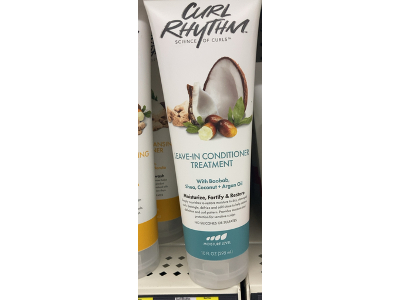 Curl Rhythm Leave In Conditioner Treatment, Coconut + Argan Oil, 10 fl oz/295 mL
