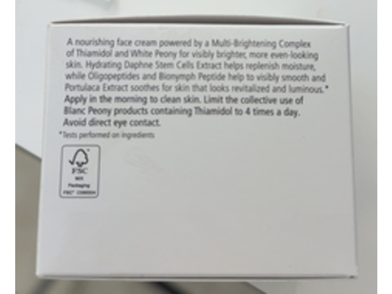 Chantecaille Blanc Peony Face Cream Dark Spot Corrector, 1.7 fl oz/50 mL