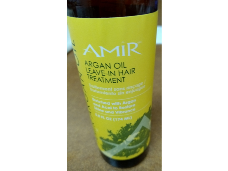Amir Argan Oil Leave-In Hair Treatment, 5.8 fl oz/174 mL