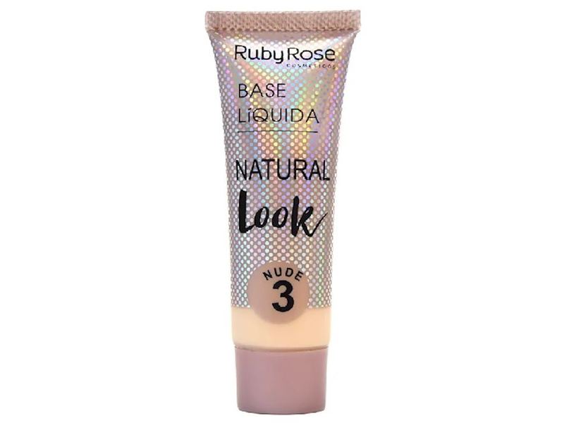 Ruby Rose Base Liquida Natural Look, Nude 3, 29 mL Ingredients and Reviews