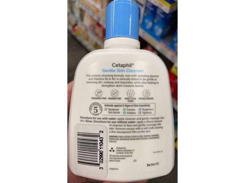Cetaphil Gentle Skin Cleanser, Dry to Normal, Sensitive Skin, 8 fl oz|237 mL