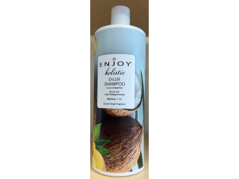 Enjoy Holistic D-Lux Shampoo, Coconut Ginger Fragrance, 33.8 fl oz/1 L