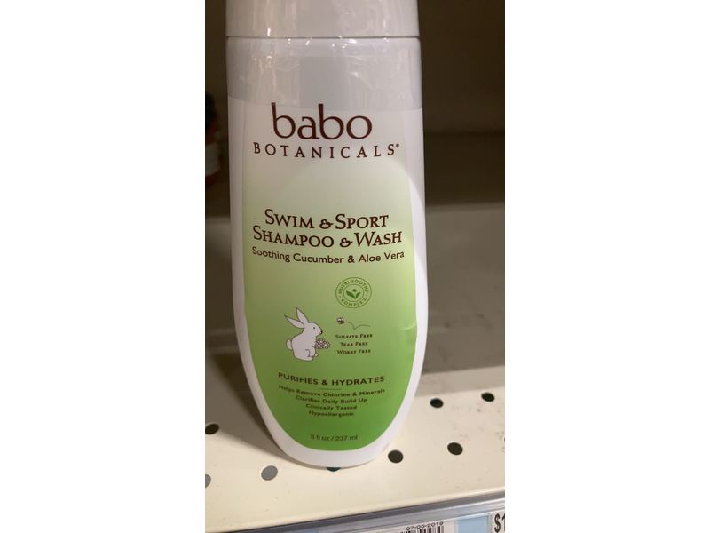 Babo Botanicals Swim & Sport Shampoo & Wash, 8 fl oz/237 mL