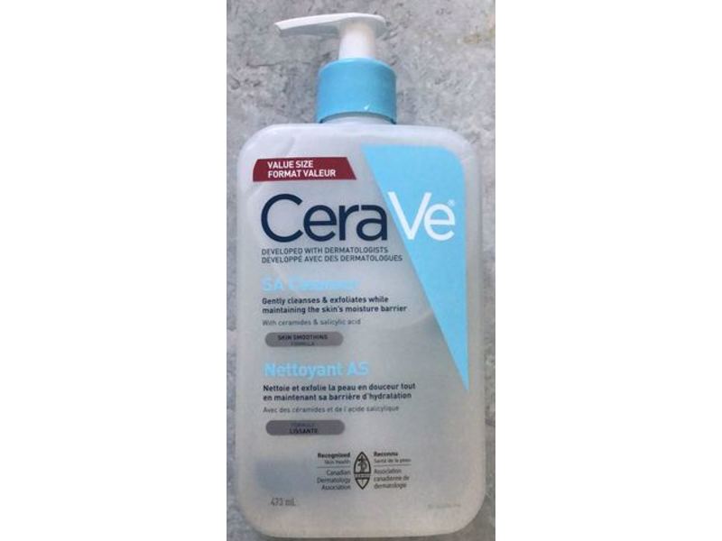 CeraVe SA Cleanser with Ceramides and Salicylic Acid, 473 mL