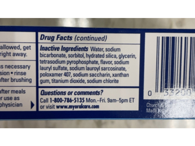 Arm & Hammer TheraBreath Breath Fresheners Whitening Toothpaste, Icy Mint, 5.5 oz/156 g, Pack Of 2