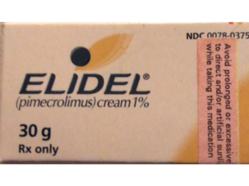 Elidel (pimecrolimus) cream, 1%, 30 g, Novartis (Rx)