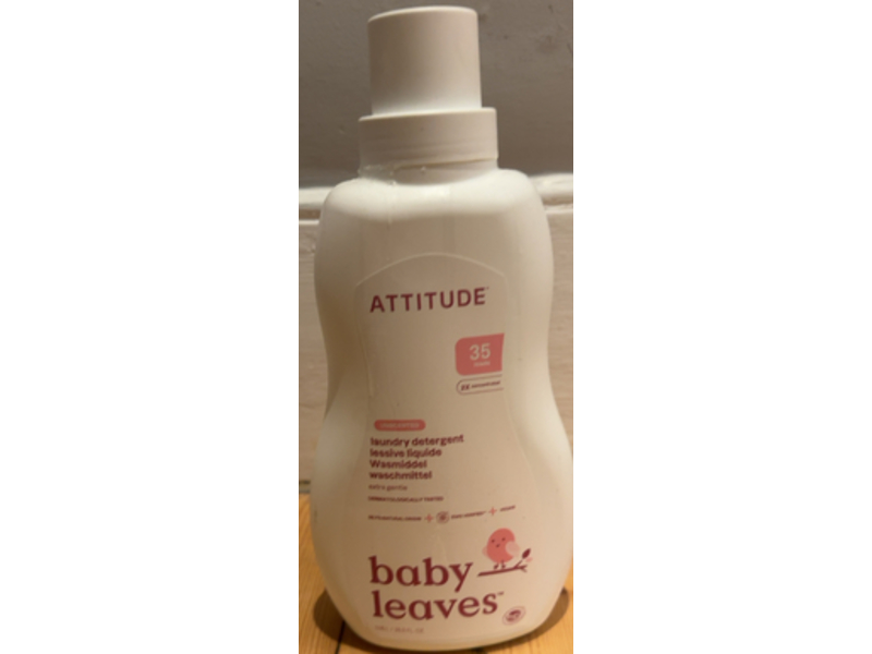 Attitude Baby Leaves Liquid Laundry Detergent, Unscented, 35 Loads, 35.5 fl oz/105 L