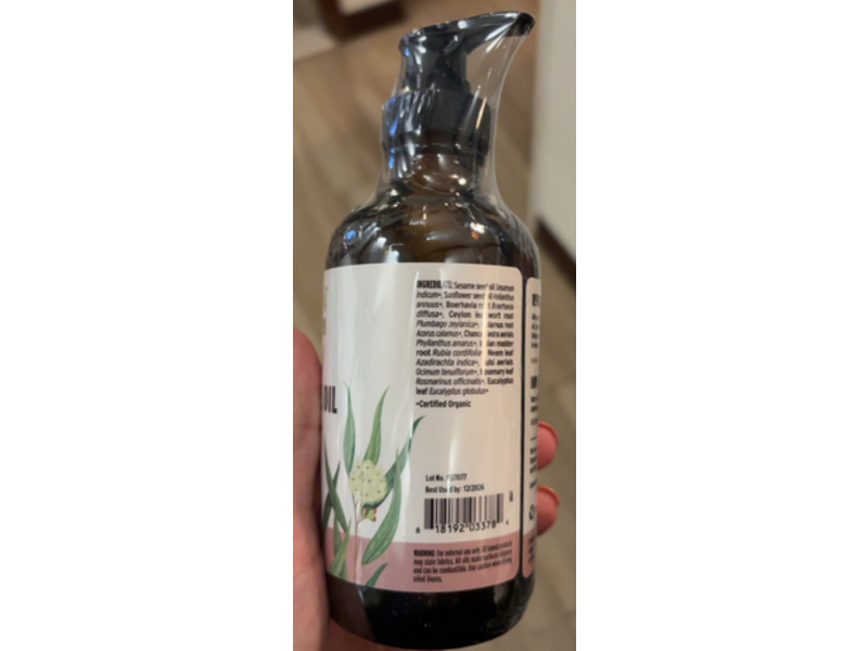 Banyan Botanicals Organic Kapha Massage Oil, Awaken & Revitalize, 8 fl oz/236 mL