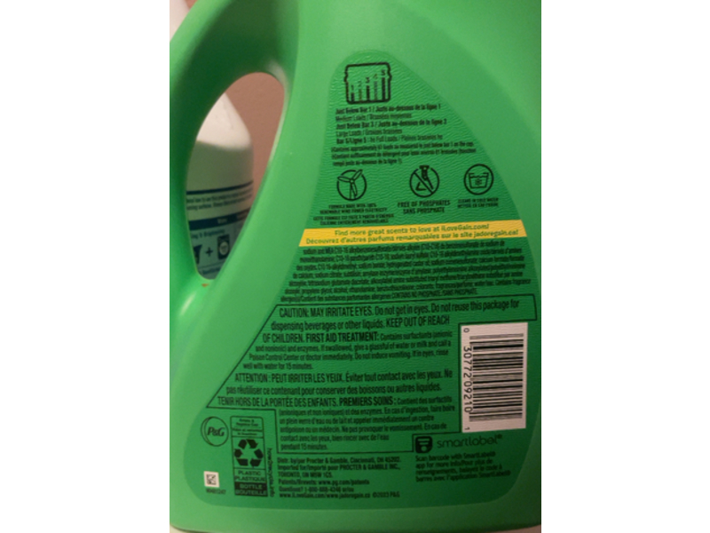 Gain + Aroma Boost Liquid Laundry Detergent, Original Scent, 61 Loads, 88 fl oz/2.6 L