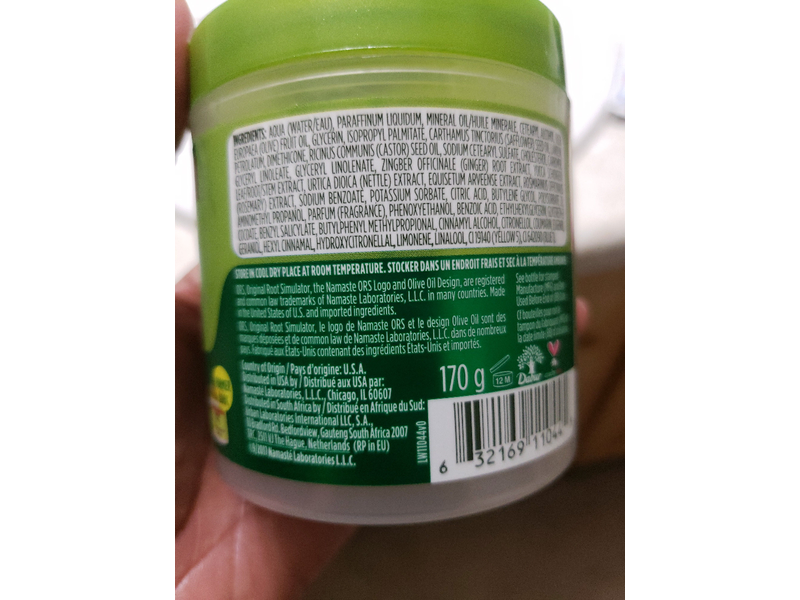 Ors Fortifying Creme Hair Dress, Olive Oil, Castor Oil, 6 oz/170 g