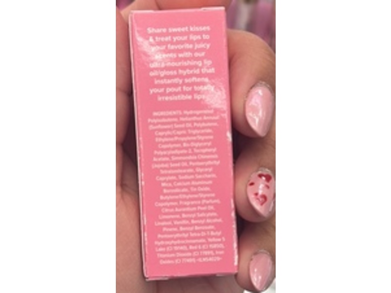 Too Faced Kissing Jelly Glass Juicy Lip Oil, 04 Peach Rings, 0.15 fl oz/4.50 mL