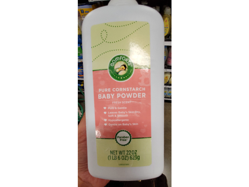 Comforts Pure Cornstarch Baby Powder, Fresh Scent, 22 oz/623 g