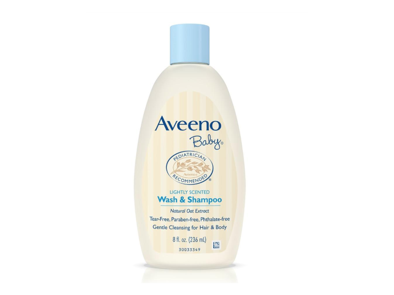 Aveeno Baby Daily Moisture Wash & Shampoo, Natural Oat Extract, 8 fl oz (236 mL)