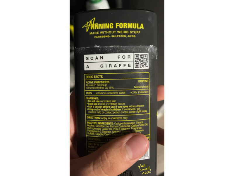 W Antiperspirant Deodorant, Deep woods, 2.6 oz/74 g