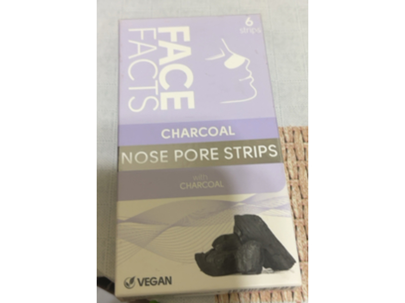 Face Facts Nose Pore Stripst, Charcoal, 6 Strips