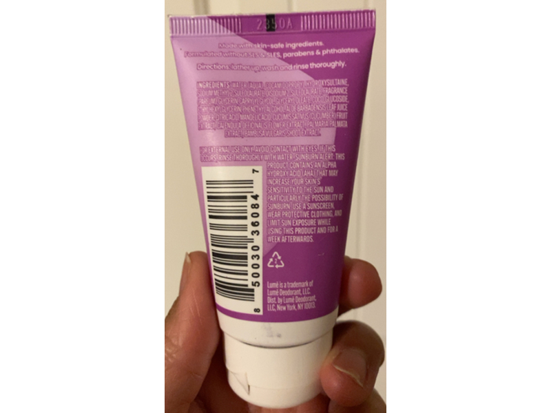 Lume Acidified Body Wash, Lavender Sage, 1.5 fl oz/44 mL