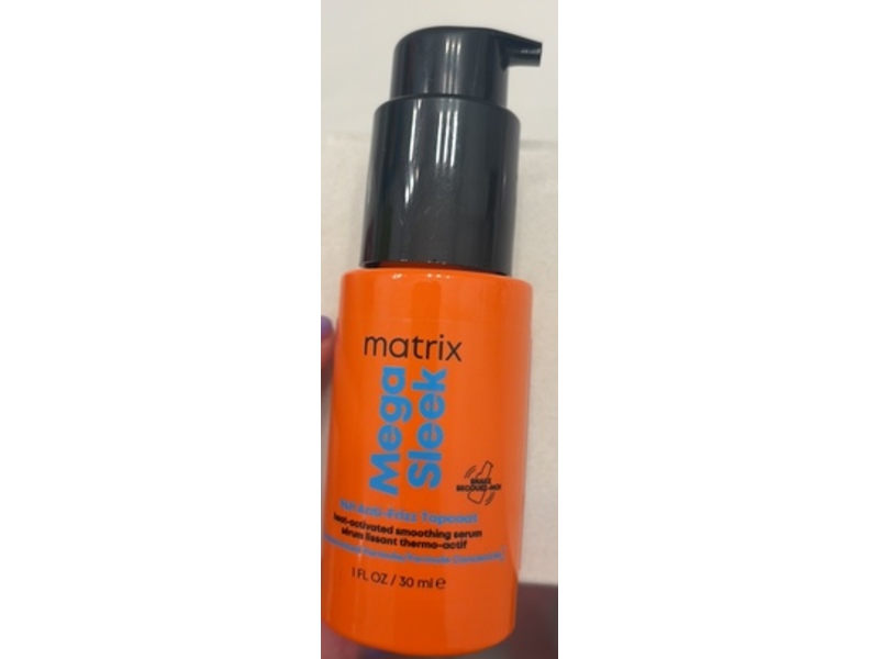 Matrix Mega Sleek 96H Anti-Frizz Topcoat Serum, 1 fl oz/30 mL
