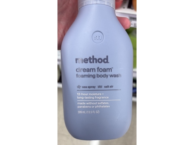 Method Dream Foam Foaming Body Wash, Sea Spray + Salt Air, 13.5 fl oz/399 mL