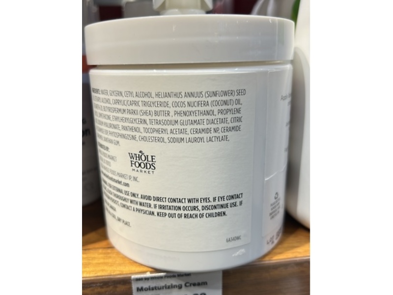 365 Whole Foods Market Moisturizing Cream, 16 oz/453 g
