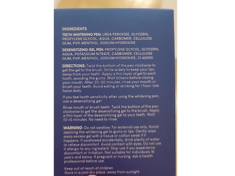 VieBeauti Teeth Whitening + Desensitizing Gel Pen, 0.07 fl oz/2 mL, 5 Count