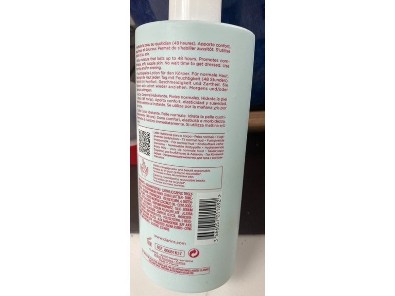 Clarins Paris Body-Smoothing Moisture Milk, Aloe Vera, 13.9 oz/400 mL