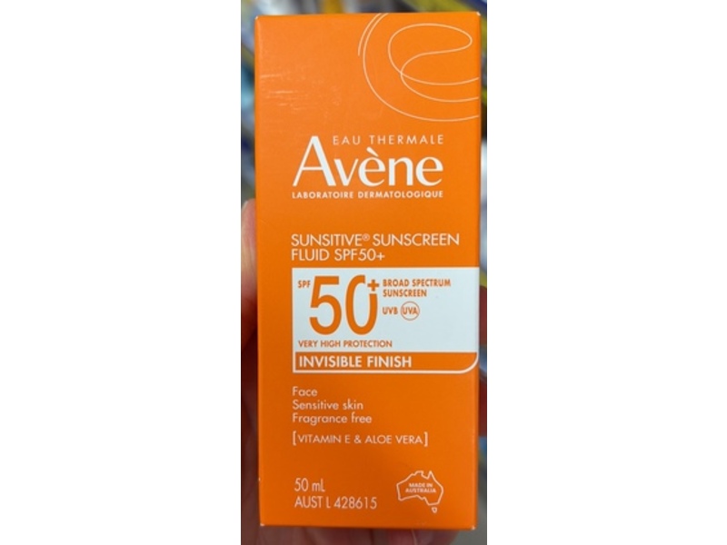 Avene Sunsitive Sunscreen Fluid, SPF 50+, 50 mL