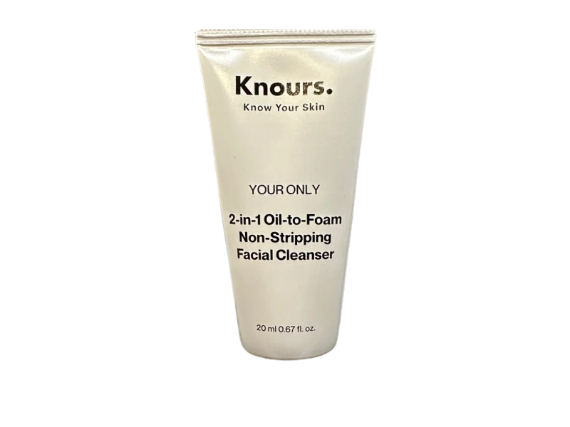 Knours Your Only 2-In-1 Oil-To-Foam Non-Stripping Facial Cleanser, 0.67 fl oz/20 mL