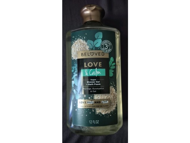 Love Beauty And Planet Shower Gel + Bath Foam, Moringa + Eucalyptus & Oat, 12 fl oz