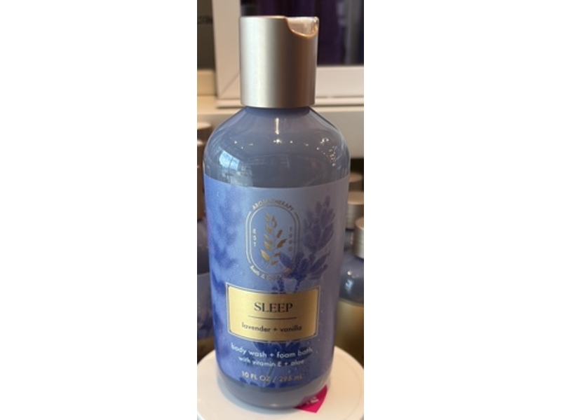 Bath & Body Works Sleep Body Wash + Foam Bath, Lavender + Vanilla, 10 fl oz/295 mL